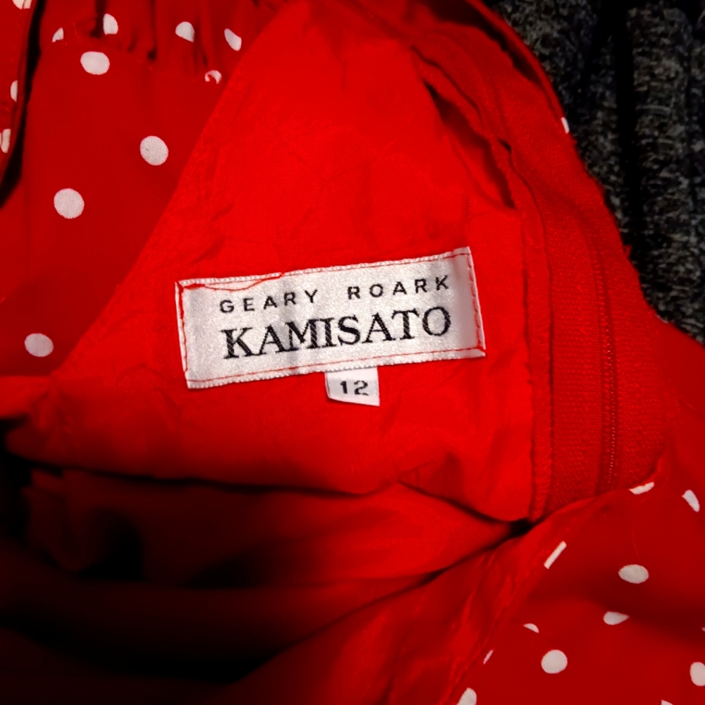 Red pick-a-dot dress